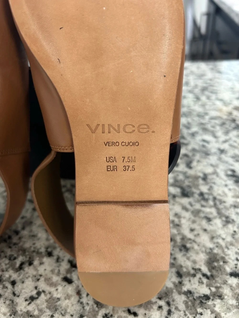 Vince Cadot Tortoise Buckle Slingback Flats Leather Peanut 7.5 - Picture 9 of 11